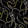 Golden Charms - Viskosedruck Ketten schwarz