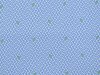 Baumwollstoff-Klaranähta Punkt auf Blatt, blau